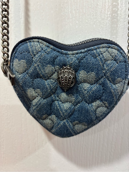 Handbags - NWT authentic Kurt Geiger Denim Heart Quilted Mini Crossbody Bag - Blue